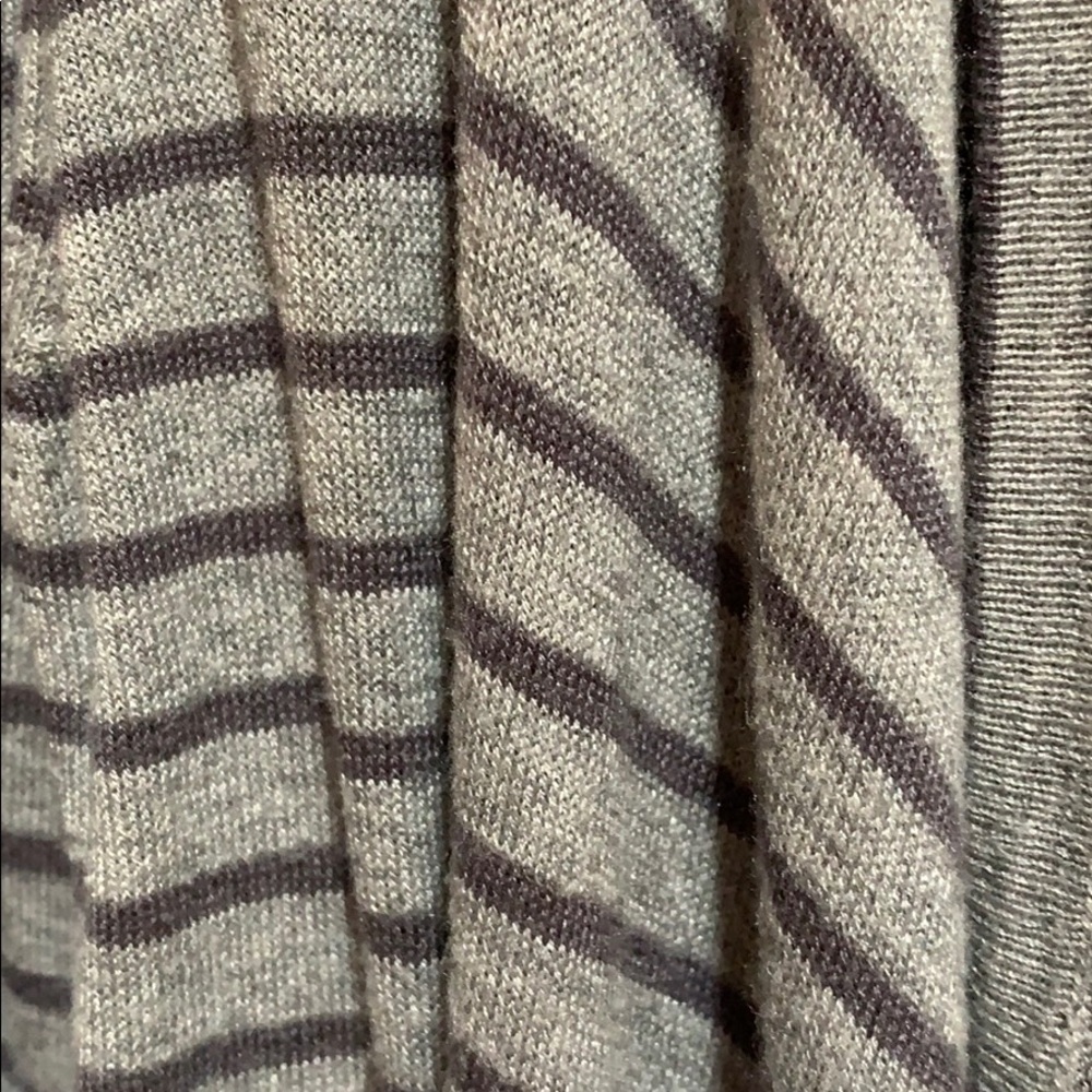 LOFT ANN TAYLOR cardigan open swing SZ M GRAY - Picture 2 of 5